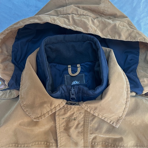Timberland Khaki/Green 2 In 1 Parka With Removable Blue Liner, Mens Small - Picture 4 of 10